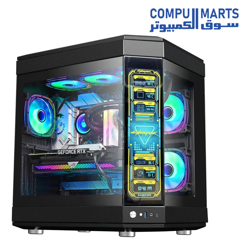 Wjcoolman Y40 pro 6 Uni RGB Fans LCD Gaming Case - Image 4