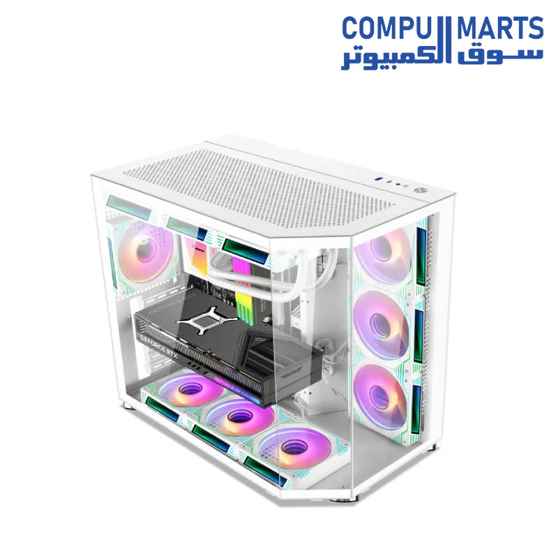 Xander Crystal 7 ARGB Fan Mid Tower  Gaming Case + PSU 850W 80 Plus Bronze - Image 4