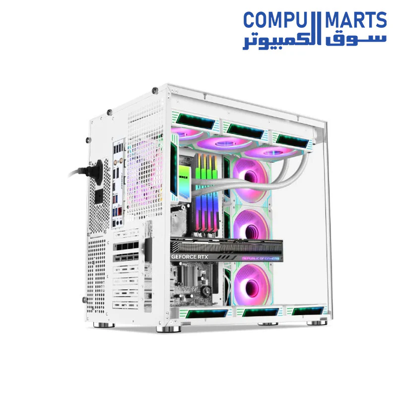 Xander Crystal 7 ARGB Fan Mid Tower  Gaming Case + PSU 850W 80 Plus Bronze - Image 6