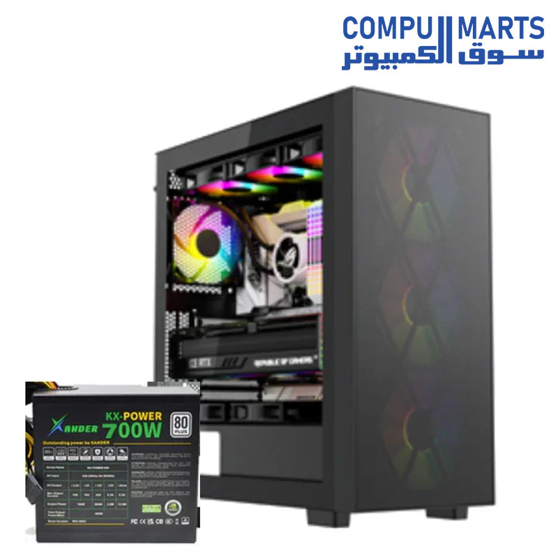 Xander Hulk 4 ARGB Fans Mesh Mid Tower Gaming Case - Image 3