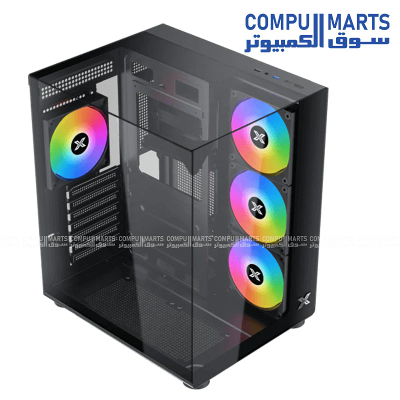 Xigmatek Aqua Compact 4 Fan ARGB PWM Mid Tower Case - Image 2