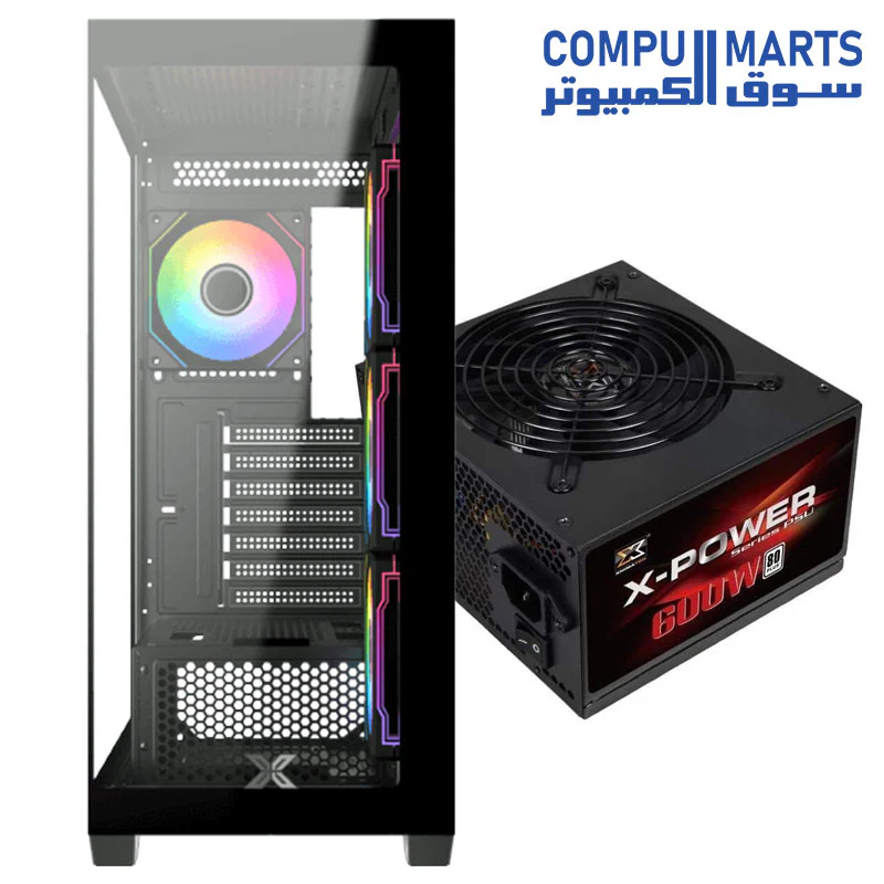 Xigmatek Blast 4 FAN ARGB Radiator Support 360 + X-Power 80 Plus  Super Tower Case - Image 2