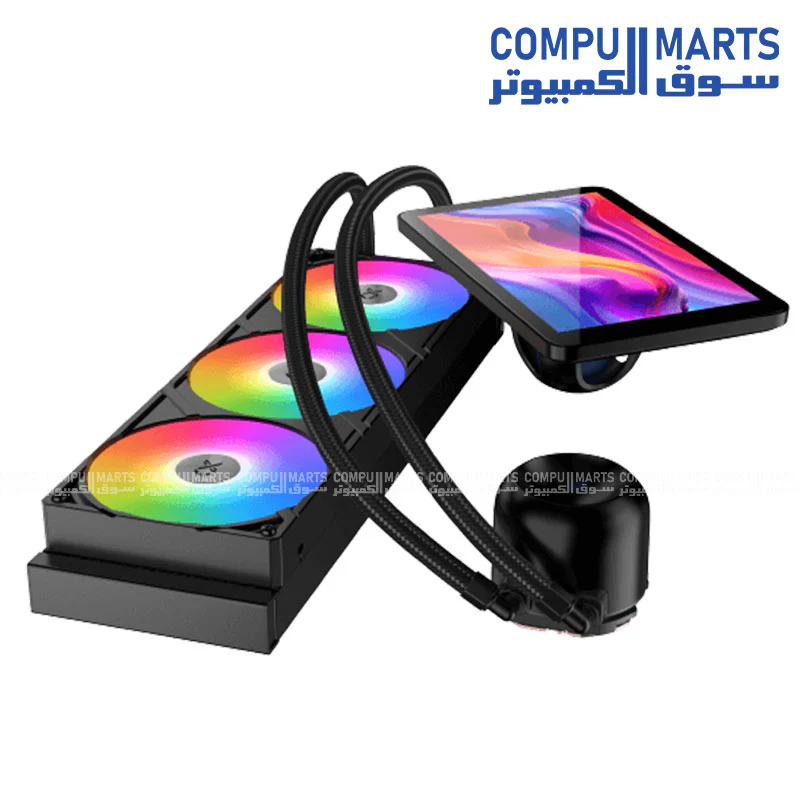Xigmatek Connect Pro 360 ARGB Liquid Cooler – 360mm Radiator – PWM Fans – Addressable RGB - Image 2
