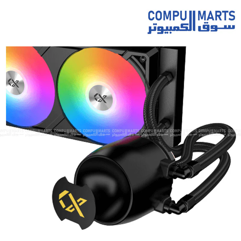 Xigmatek Connect Pro 360 ARGB Liquid Cooler – 360mm Radiator – PWM Fans – Addressable RGB - Image 3