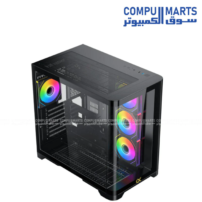 Xigmatek Crystal Storm 4 fan PWM Argb Curved TG Mid Tower Case - Image 2