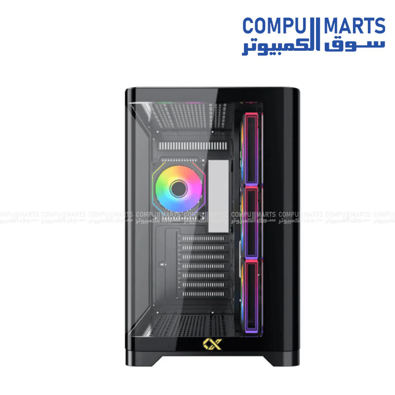 Xigmatek Crystal Storm 4 fan PWM Argb Curved TG Mid Tower Case - Image 3
