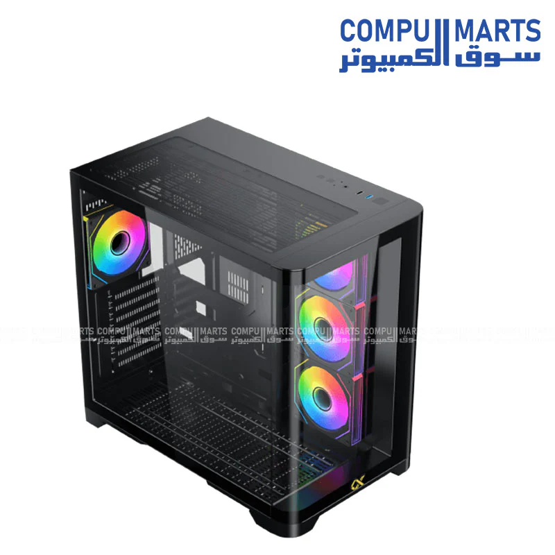 Xigmatek Crystal Storm 4 fan PWM Argb Curved TG + Asgard 750W 80+ Bronze Mid Tower Case - Image 2