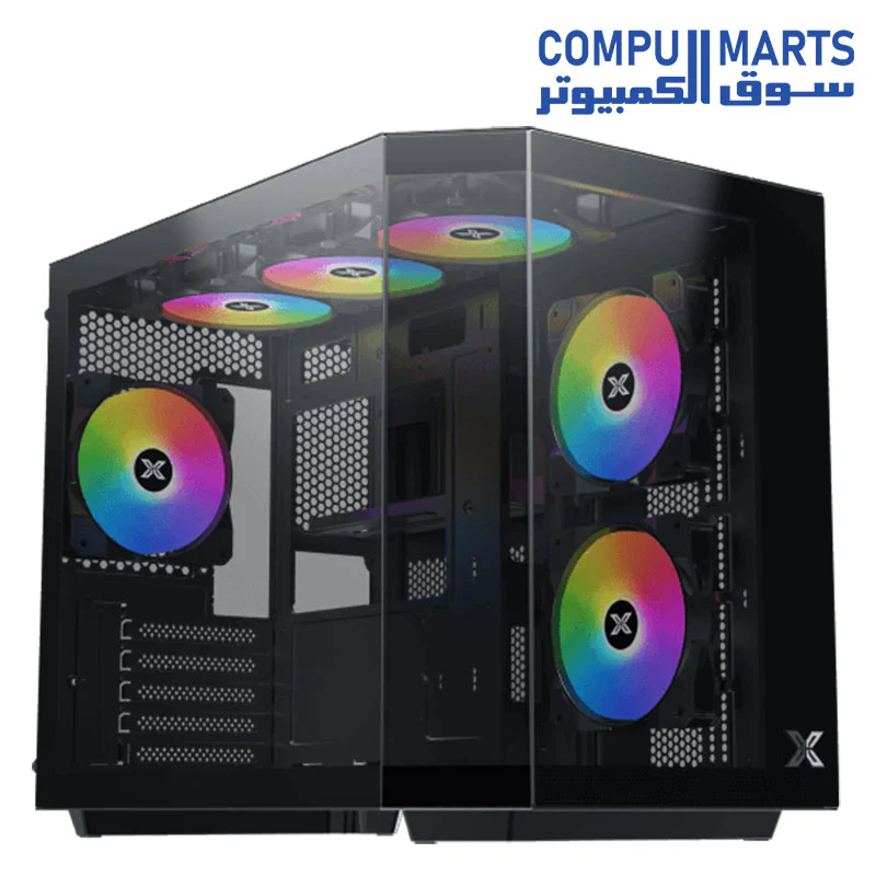 Cubi M 3Fan Z20A ARGB + X-Power 600W 80+ White Mid Tower Case - Image 2