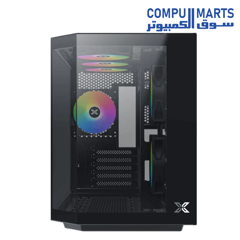 Cubi M 3Fan Z20A ARGB + X-Power 600W 80+ White Mid Tower Case - Image 3