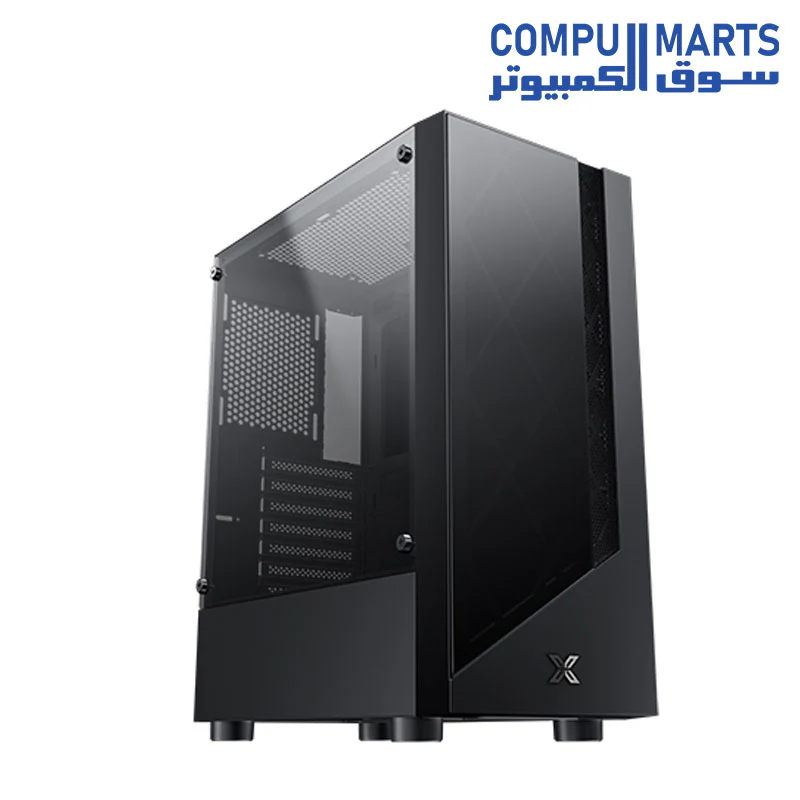 XIGMATEK DUKE ATX CASE - Black  USB3.0x1 & 2.0x2, Meshed & TG Front panel, Left TG, Front 4PCS X24F Fan - Image 5