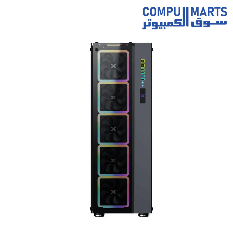 Xigmatek ELYSIUM II EATX Full Tower Case, 4x Tempered Glass, 23x Fan Supports, 9x Std Expansion Slots, 16x Drive Bays, Motherboard Supports Upto SSI EEB/CEB & E-ATX, PSU Supports Upto 240MM, Black - Image 4