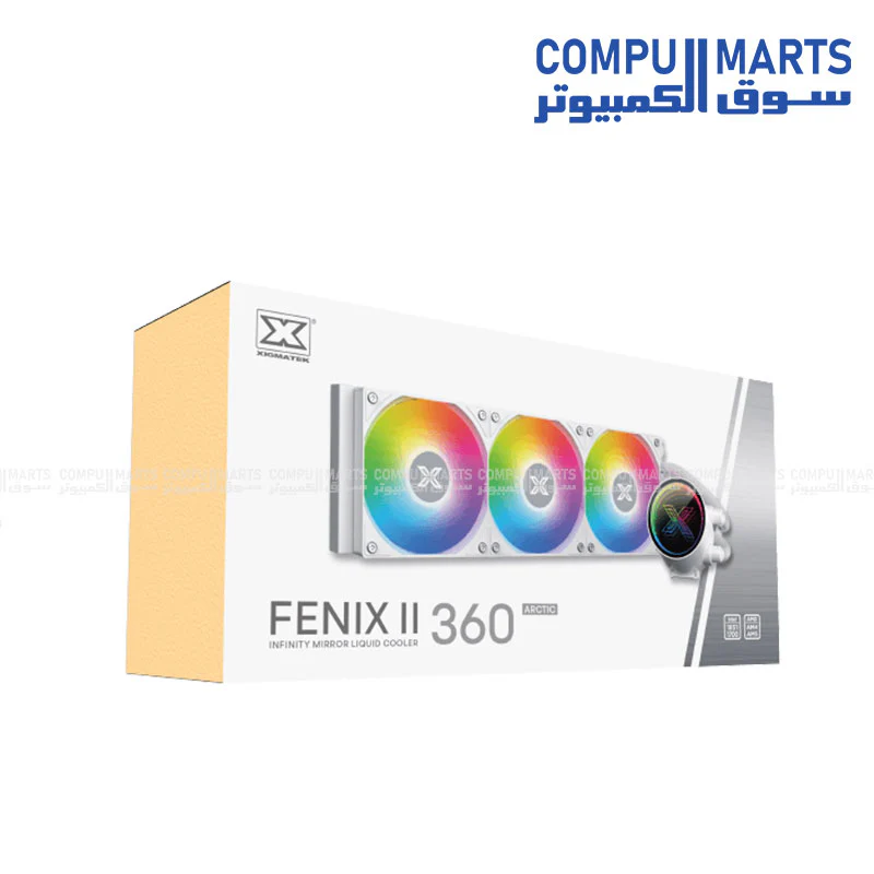 xigmatek FENIX II 360 ARGB Liquid CPU Cooler – 360mm AIO, Intel & AMD Support (Black / Arctic White) - Image 8