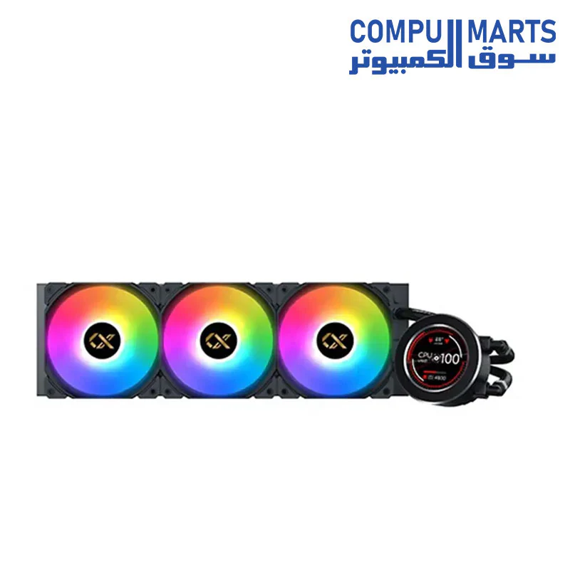 Xigmatek FROZR-O II 360 LCD ARGB CPU Liquid Cooler – 360mm Radiator – Intel & AMD Support - Image 2