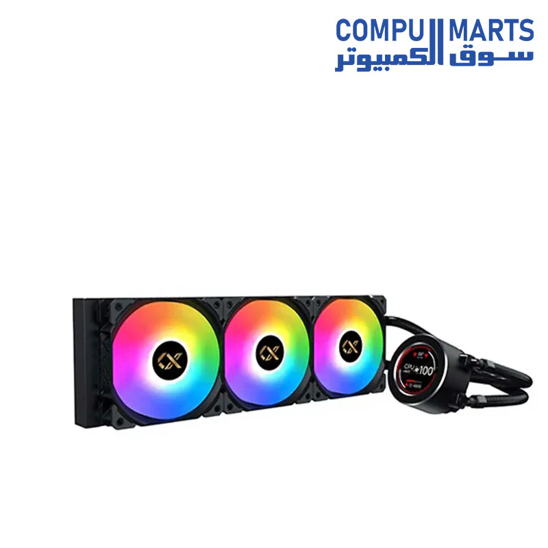 Xigmatek FROZR-O II 360 LCD ARGB CPU Liquid Cooler – 360mm Radiator – Intel & AMD Support - Image 4