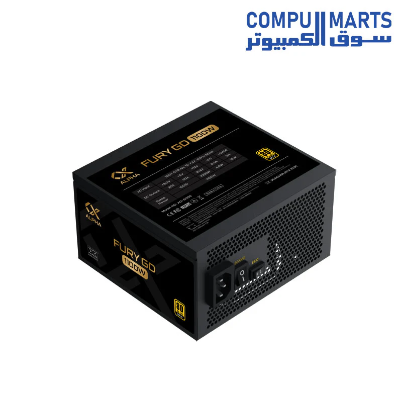 Xigmatek FURY 1100W 80+ Gold Full Modular Black PSU (1100W) - Image 4