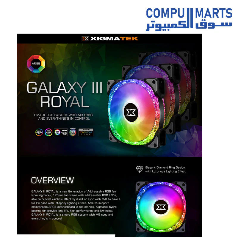 Xigmatek Galaxy III Royal 3 FAN ARGB WITH CONTROLLER FAN - Image 4