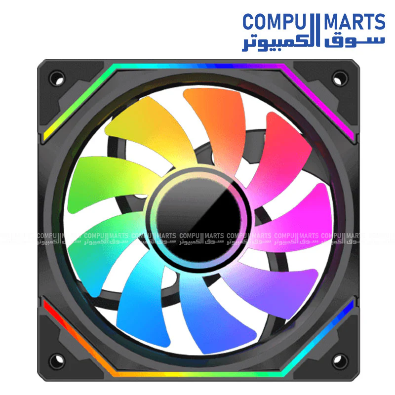XIGMATEK INFINITY PRO 3 REVERSE – 120mm ARGB Fan, 1200 RPM, <19.8 dBA, 40.6 CFM Airflow, Reverse Blade, Hydro Bearing, Infinity Ring Design - Image 2