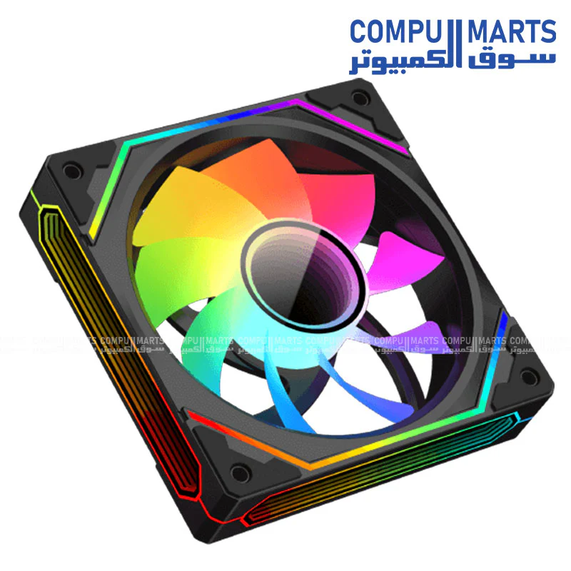 XIGMATEK INFINITY PRO 3 REVERSE – 120mm ARGB Fan, 1200 RPM, <19.8 dBA, 40.6 CFM Airflow, Reverse Blade, Hydro Bearing, Infinity Ring Design - Image 4