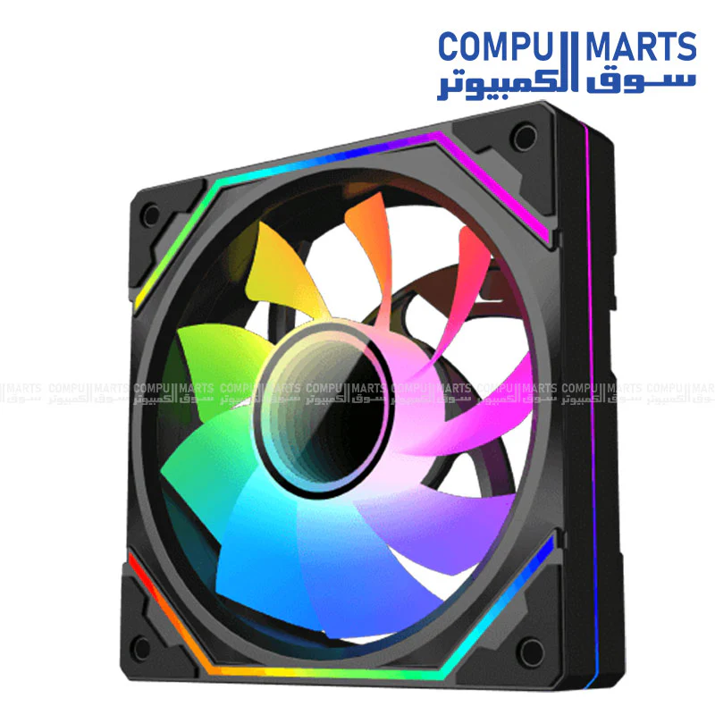 XIGMATEK INFINITY PRO 3 REVERSE – 120mm ARGB Fan, 1200 RPM, <19.8 dBA, 40.6 CFM Airflow, Reverse Blade, Hydro Bearing, Infinity Ring Design - Image 6