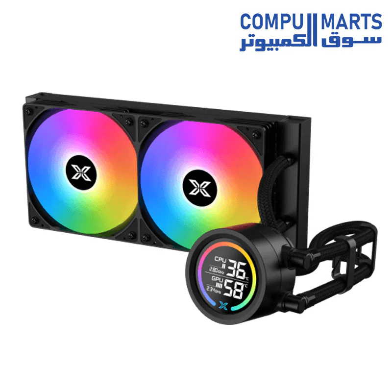 Xigmatek LK 240 Digital Argb Aio Digital Segment LCD Liquid Cpu Cooler - Image 2