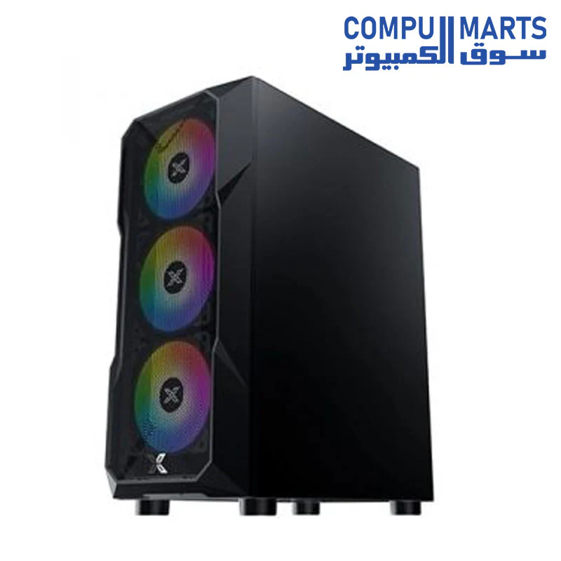 XIGMATEK MOON KNIGHT 4 FAN ARGB H-POWER 500W MID TOWER CASE - Image 2