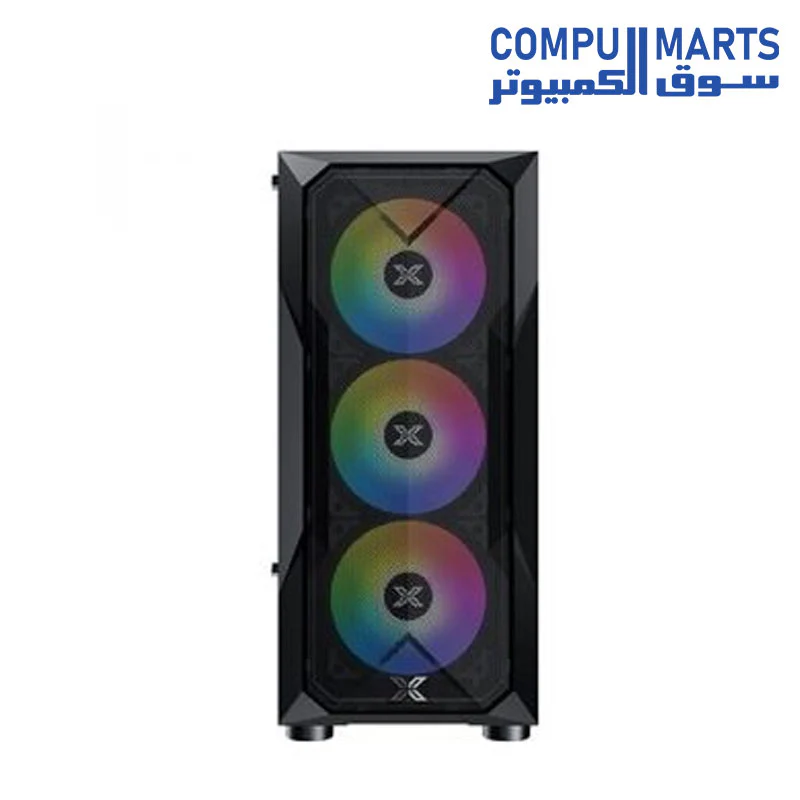 XIGMATEK MOON KNIGHT 4 FAN ARGB H-POWER 500W MID TOWER CASE - Image 3