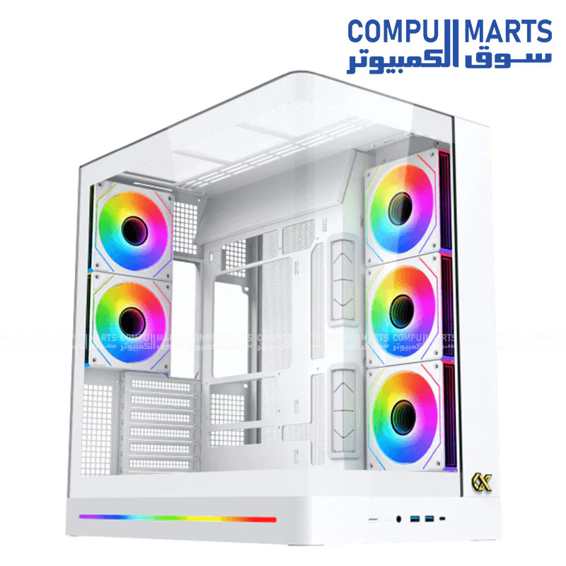 Xigmatek Pano II Air Mid Tower Gaming Case – E-ATX – Vertical GPU – High Airflow - Image 3