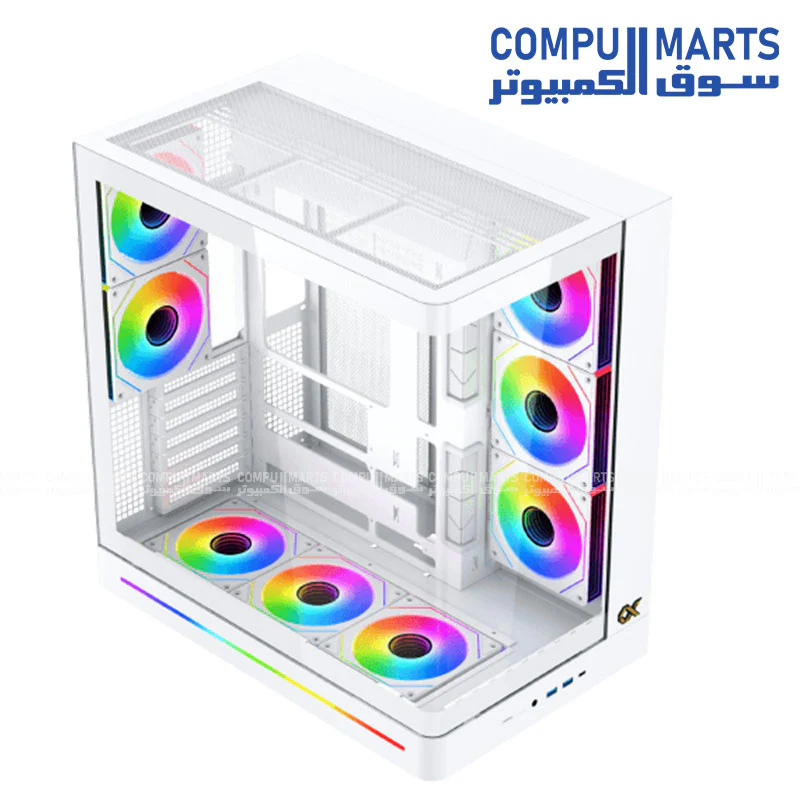 Xigmatek Pano II Air Mid Tower Gaming Case – E-ATX – Vertical GPU – High Airflow - Image 5