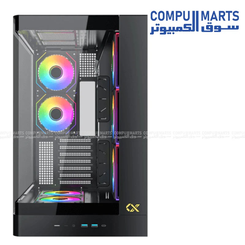 Xigmatek Pano II Air Mid Tower Gaming Case – E-ATX – Vertical GPU – High Airflow - Image 6