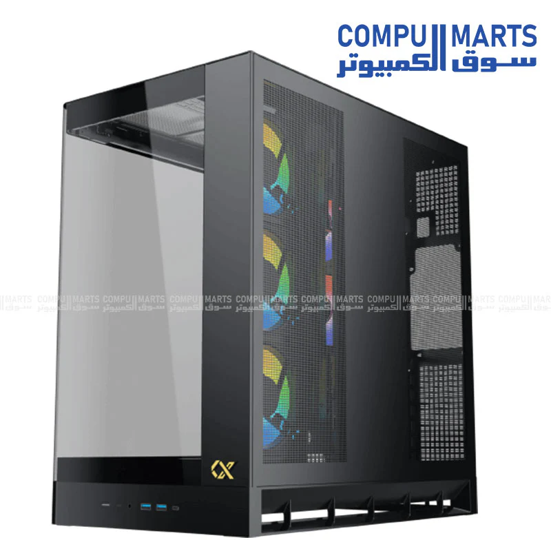 Xigmatek Pano II Air Mid Tower Gaming Case – E-ATX – Vertical GPU – High Airflow - Image 8