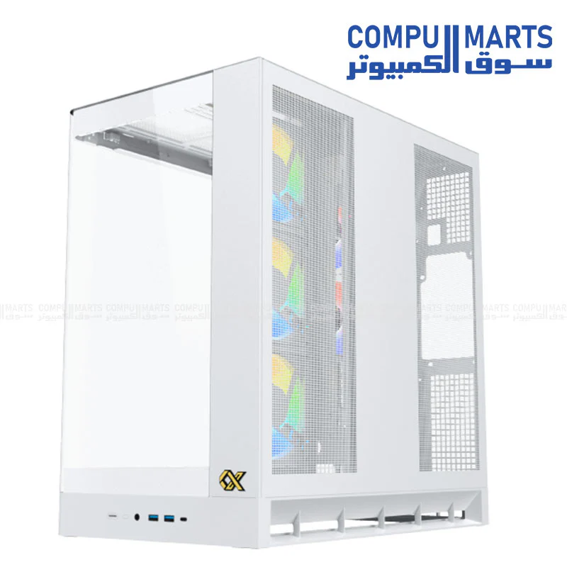 Xigmatek Pano II Air Mid Tower Gaming Case – E-ATX – Vertical GPU – High Airflow - Image 9
