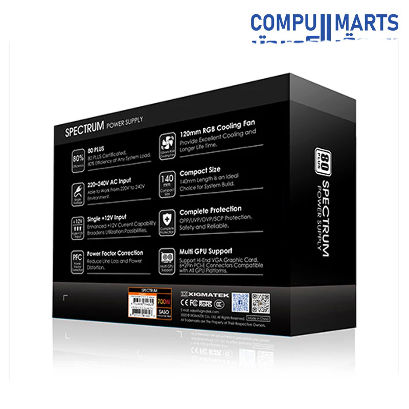 XIGMATEK SPECTRUM 700W 80 PLUS White - Image 2