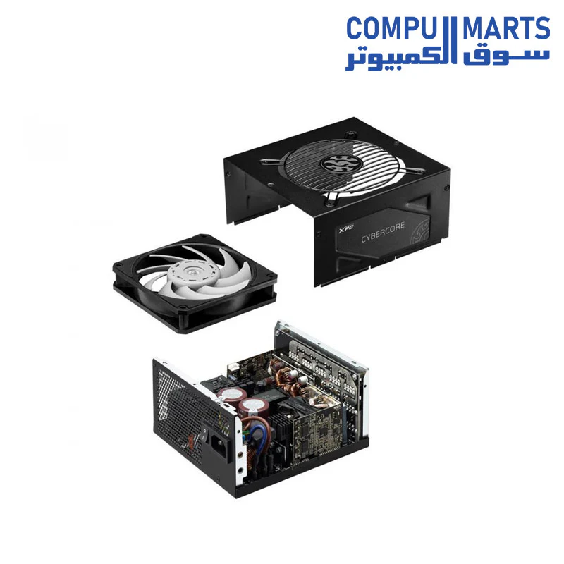 XPG CYBERCORE ATX Modular Power Supply- 80 Plus Platinum Certified 26 Total Connectors - Intex ATX 12V v2.52 Nidec Fan w/ Low Noise Fan Curve PSU - Image 3