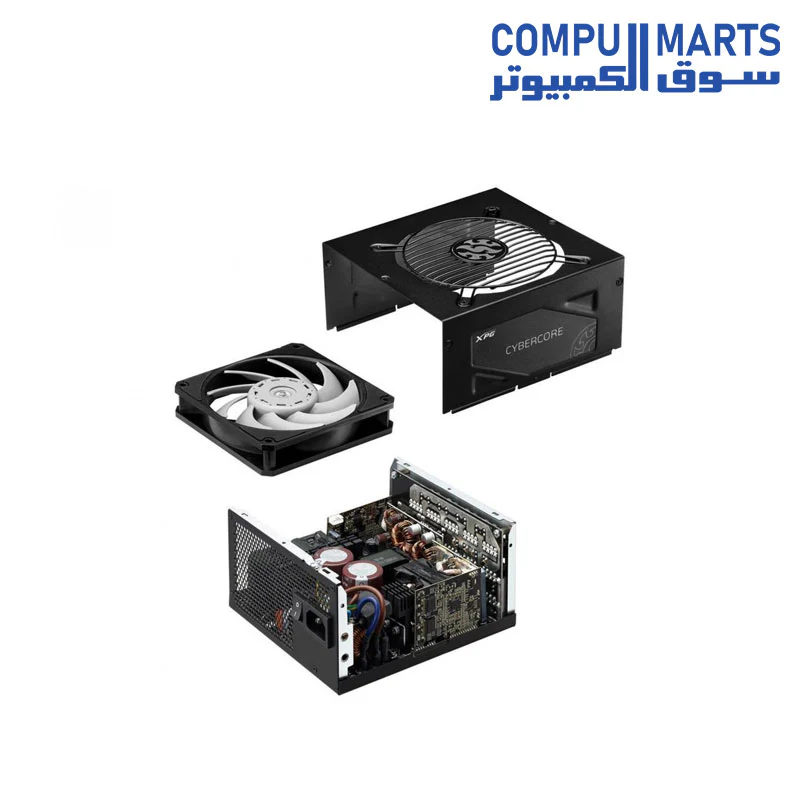 XPG CYBERCORE ATX Modular Power Supply- 80 Plus Platinum Certified 26 Total Connectors - Intex ATX 12V v2.52 Nidec Fan w/ Low Noise Fan Curve PSU - Image 6