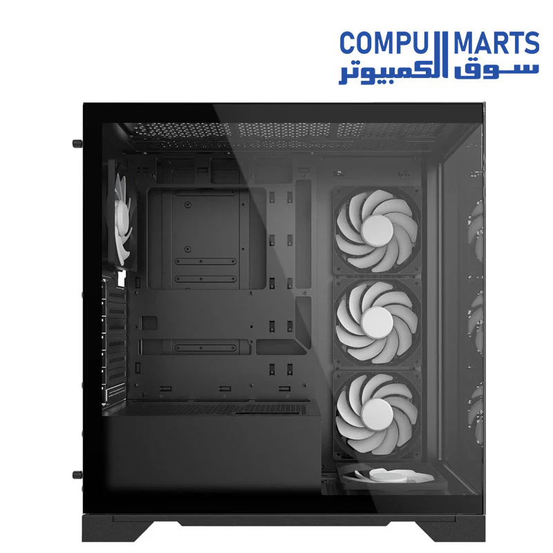 XPG Invader X Mid-Tower Gaming ATX PC Case with Panoramic View, Tempered Glass Panels, and RGB Lighting - Image 3