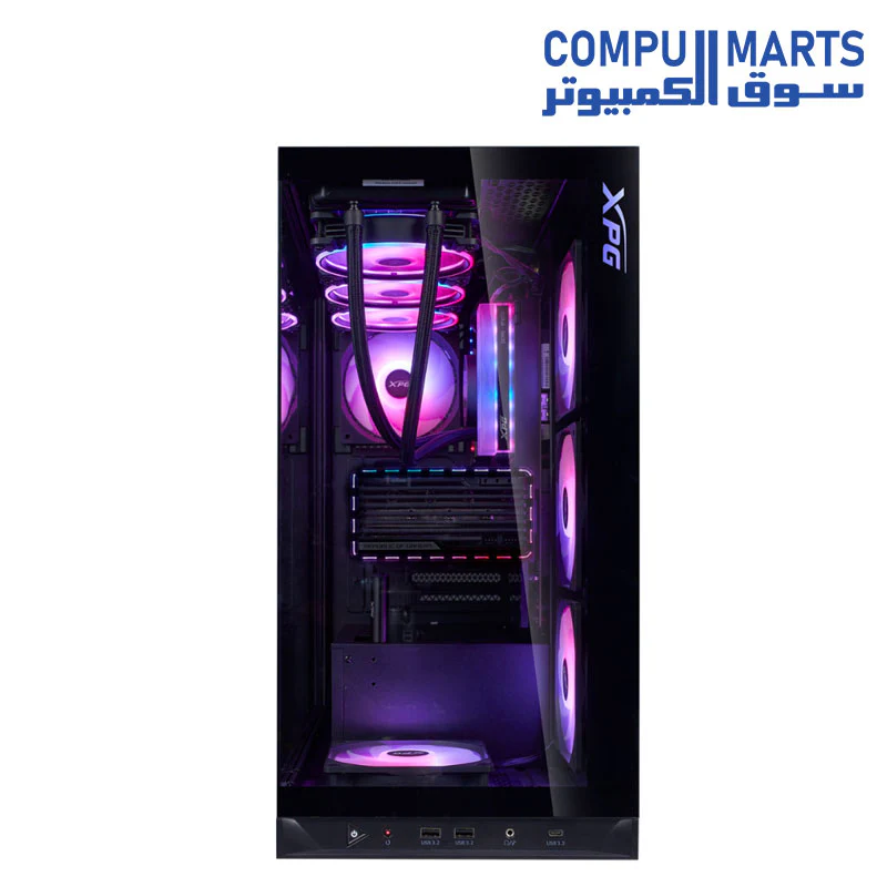 XPG INVADER X Mid-Tower PC Chassis Case + PCIe 4.0 Riser Cable - GPU Holder - Image 4