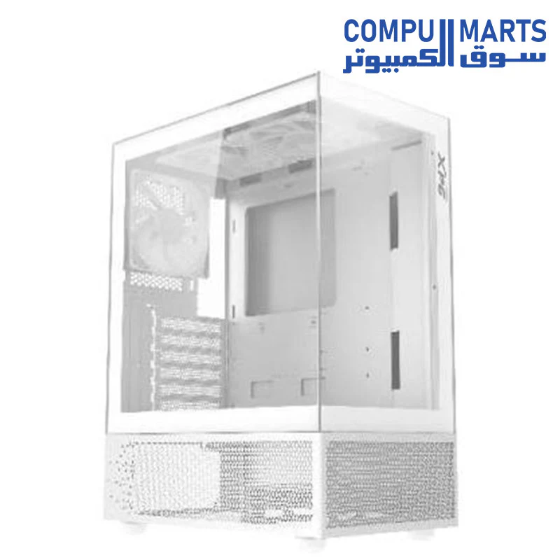 XPG INVADER X Mini Mid-Tower Chassis - Compact Gaming Case - 4mm Tempered Glass Side Panel - 5 x ARGB Fans - Liquid Cooling Support (240mm Radiator) - Vertical GPU Mounting - Image 10