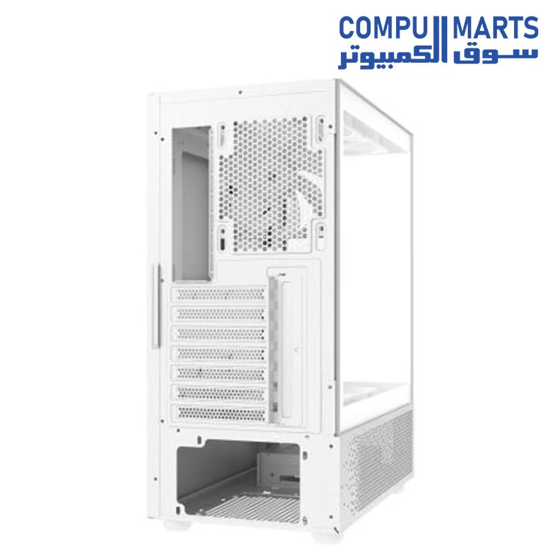XPG INVADER X Mini Mid-Tower Chassis - Compact Gaming Case - 4mm Tempered Glass Side Panel - 5 x ARGB Fans - Liquid Cooling Support (240mm Radiator) - Vertical GPU Mounting - Image 9