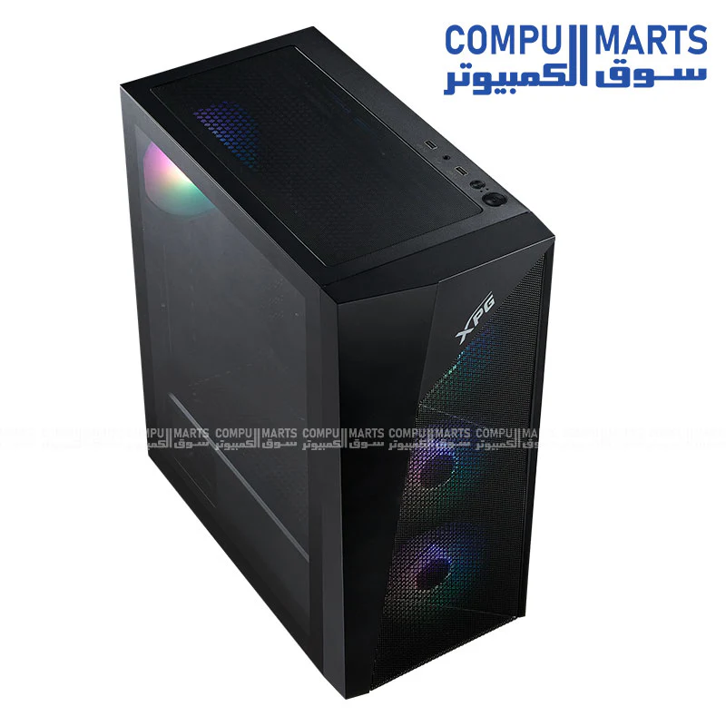 XPG Lander 500 Mid Tower ATX Case – Tempered Glass, 4×120mm ARGB Fans, ATX/Micro-ATX/Mini-ITX Support - Image 2