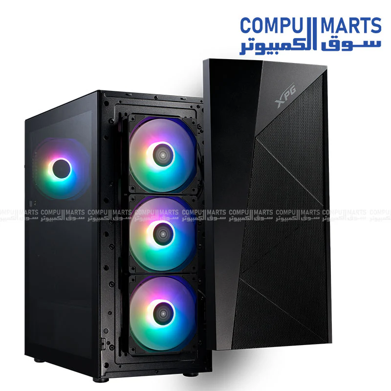 XPG Lander 500 Mid Tower ATX Case – Tempered Glass, 4×120mm ARGB Fans, ATX/Micro-ATX/Mini-ITX Support - Image 3