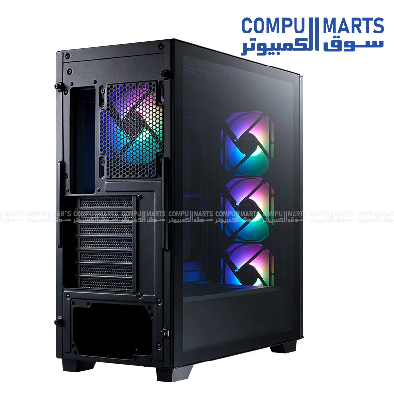 XPG Lander 500 Mid Tower ATX Case – Tempered Glass, 4×120mm ARGB Fans, ATX/Micro-ATX/Mini-ITX Support - Image 4
