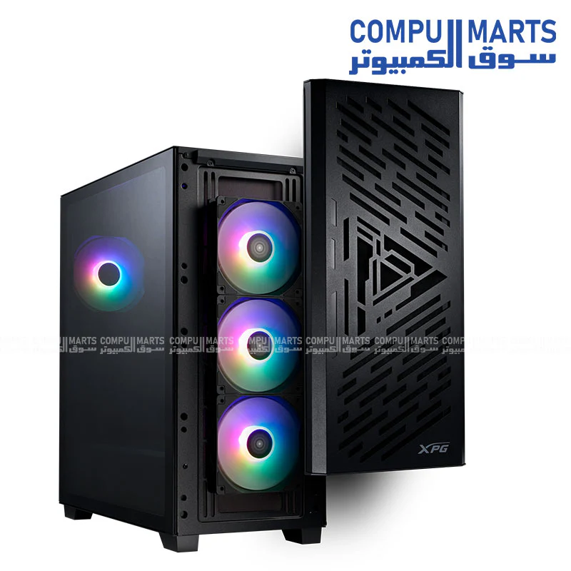 XPG Lander 501 Mid Tower ATX/E-ATX Case – 4×120mm ARGB Fans, Tempered Glass, USB-C - Image 2