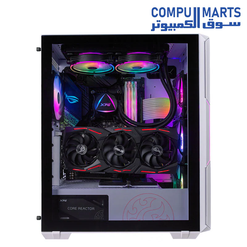 XPG STARKER AIR Mid-Tower ATX PC Case with Front Mesh Panel and ARGB Light Effect White - Image 2