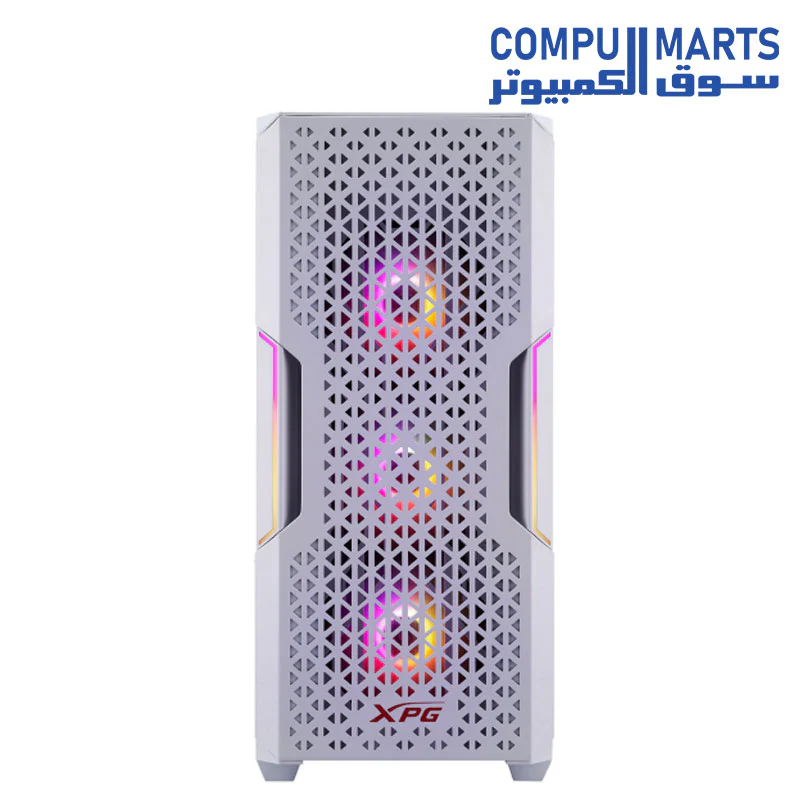 XPG STARKER AIR Mid-Tower ATX PC Case with Front Mesh Panel and ARGB Light Effect White - Image 3