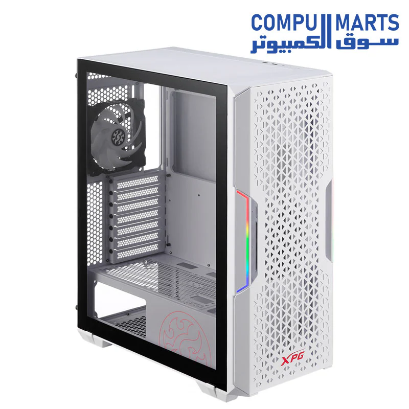 XPG STARKER AIR Mid-Tower ATX PC Case with Front Mesh Panel and ARGB Light Effect White - Image 5