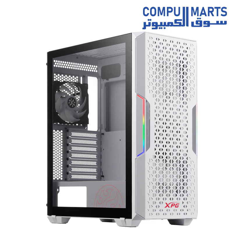 XPG STARKER AIR Mid-Tower ATX PC Case with Front Mesh Panel and ARGB Light Effect White - Image 6