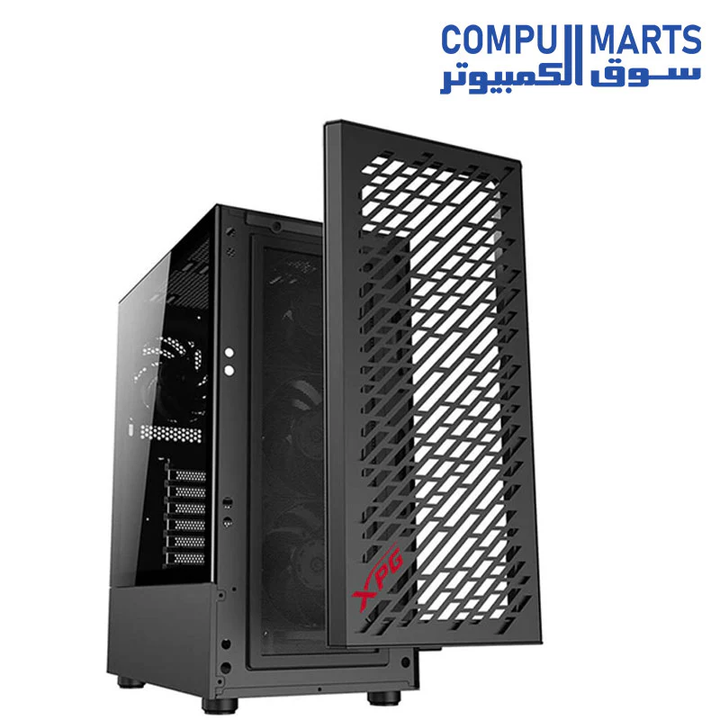 XPG Valor AIR  Mid Tower Chassis - Kit includes 4 Vento 120 Fans | Mini-ITX, Micro-ATX, ATX PC Case | 3mm Tempered Glass - Image 2