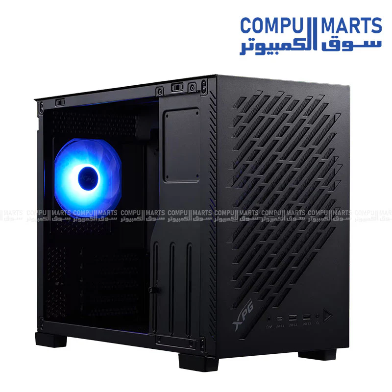 XPG VALOR AIR Nano Micro-ATX Mini Tower Gaming Case – ARGB Fan, 360mm Radiator Support, Type-C, Black/White - Image 4