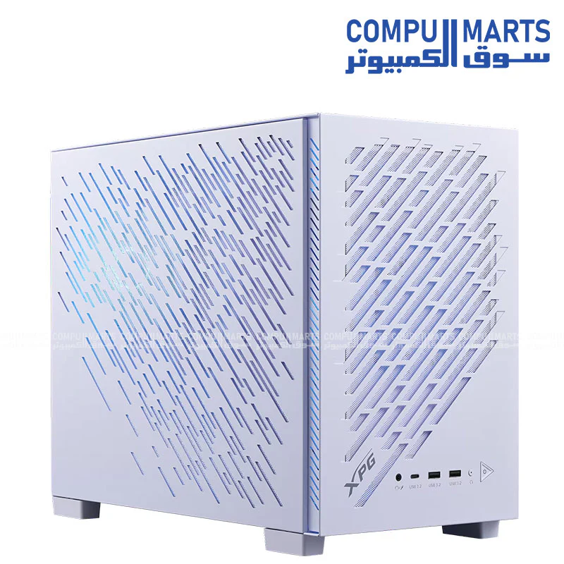 XPG VALOR AIR Nano Micro-ATX Mini Tower Gaming Case – ARGB Fan, 360mm Radiator Support, Type-C, Black/White - Image 5