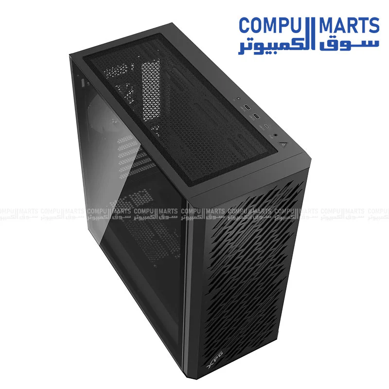 XPG VALOR Air Pro Mid-Tower Gaming Case – Tempered Glass, 4× ARGB Fans, E-ATX Support, 360mm Radiator, Type-C, Black/White - Image 4